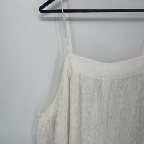 Zara Front Wooded Beaded Dainty Strap Crepe Boho Flowy Midi Dress - Picture 2 of 10